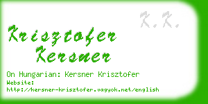 krisztofer kersner business card